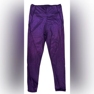 Victoria Secret Total Knockout Leggings, Purple Shimmer, Size 10
